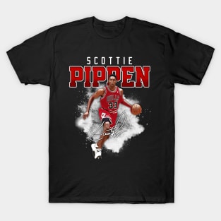 Scottie Pippen Basketball Legend Signature Vintage Retro 80s 90s Bootleg Rap Style T-Shirt